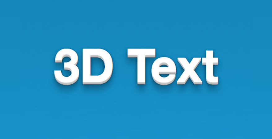 Texto 3D com efeito CSS